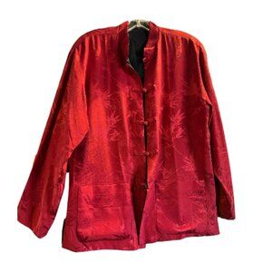 Chico's Asian-Influence Reversible Silk Jacket